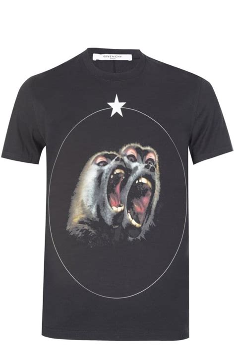 GIVENCHY Screaming Monkeys Tshirt Black 